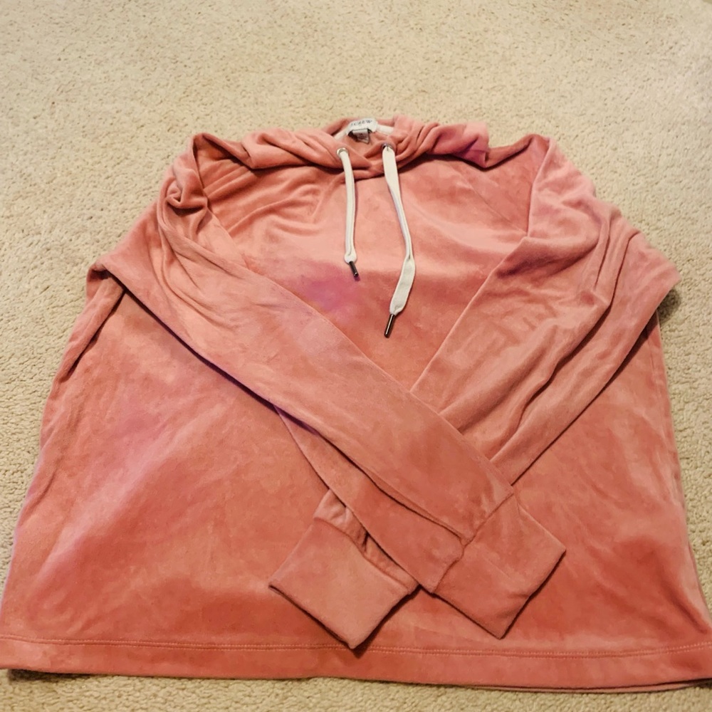 J. Crew Pink Velour Sweatshirt (M).